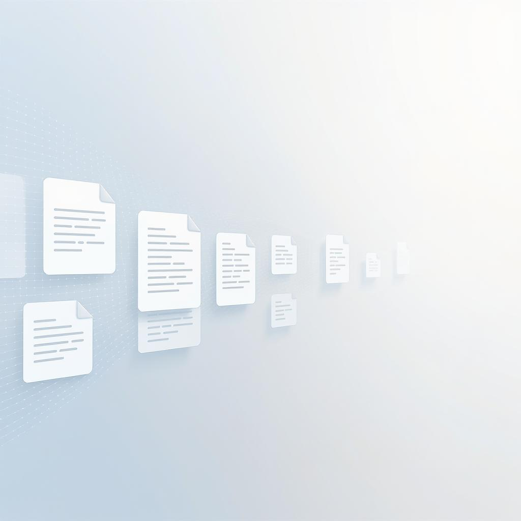 A person organizing digital documents.